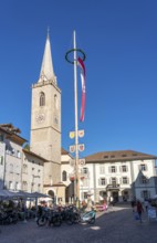 The village of Kaltern, on the South Tyrolean Wine Route, market square, Parrocchia Maria Assunta