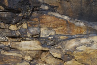 Detail of the Mittelsteine near Weddersleben, part of the Teufelsmauer, Devil's Wall, sandstone