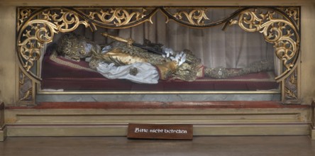 Catacomb saint from Rome, St Aurelius, in the late Gothic church of St George, Dinkelsbühl,