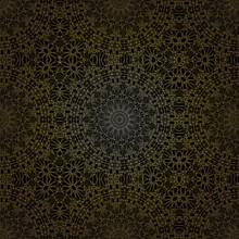 Geometric gold lace seamless pattern. Arabic tile lattice vector background.