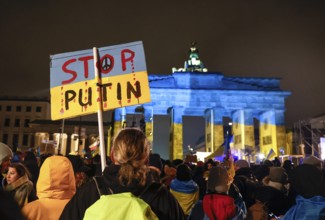 Demonstration to mark the anniversary of the Russian war of aggression against Ukraine at the