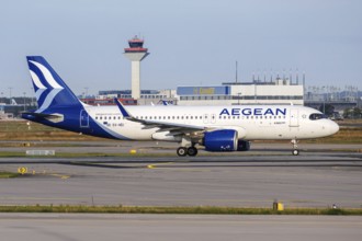 An Airbus A320neo aircraft of Aegean Airlines with the registration SX-NEI at the airport in