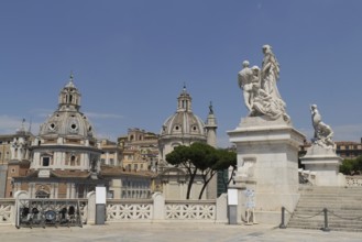 View from the Monumento Vittorio Emanuele II, Piazza Venezia, to the church of Santa Maria di