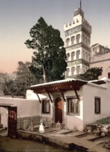 Mosque of Abder-Rhaman, Algiers, Algeria, ca 1890, Historical, digitally restored reproduction from