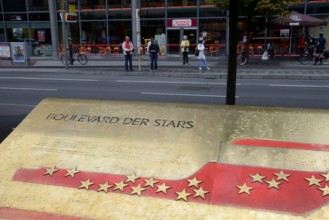 Boulevard of the Stars, overview board of the honoured persons and stars, Potsdamer Platz, Berlin,