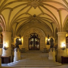 Columned hall with hallway to the Hamburg Senate, City Hall, Hamburg, Germany, Europe