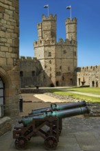 Caernarfon or Carnarvon Castle built in 1283 by King Edward I of England, Gwynedd, north-west