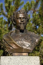 Bust of King Ludwig II, 1864-1886 King of Bavaria, at the dukedom, near Kochel am See, Upper