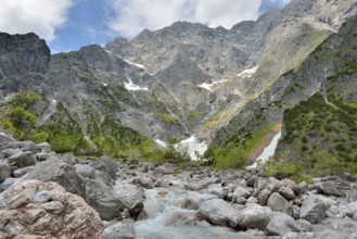 East wall of the Watzmann, Upper Bavaria, Bavaria, Germany, Europe