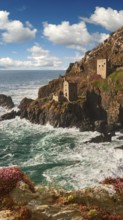 Ruined engine houses of Botallack Tin Mine, Near St Agnes, Cornwall