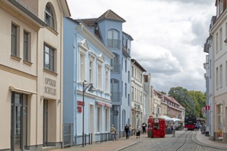 Molli steam train, town centre, Bad Doberan, Mecklenburg-Western Pomerania, Germany, Europe