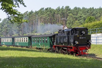 Rasender Roland steam railway, Sellin, Rügen Island, Mecklenburg-Vorpommern, Germany, Europe