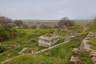 The Altar Square in the Ancient Site of Troy, Troy, Truva, Canakkale, Marmara, Western Turkey,