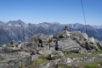 Mountain peak, Alps, European long-distance hiking trail E5, Zams, Tyrol, Austria, Europe