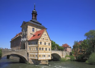 The Old Town Hall in the Regnitz, Bamberg, Upper Franconia, Bavaria, Germany, Europe