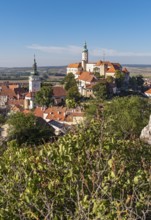 Old town centre and castle, Mikulov, Czech Republic, Europe