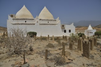 Mausoleum of the Muslim saint Mohammed Bin Ali al Qalayi, near Mirbat, Dhofar Region, Orient, Oman,