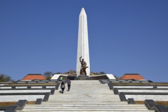 Obelisk on the Heldenacker or National Heroes' Acre, war memorial of the Republic of Namibia, near