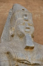 Colossal statue of the temple in Tabo in front of the National Museum of Sudan, Khartoum, Sudan,