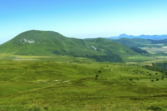 View of the Monts Dore in Auvergne Volcanoes Natural Park, Sancy Massif, Puy de Dome department,