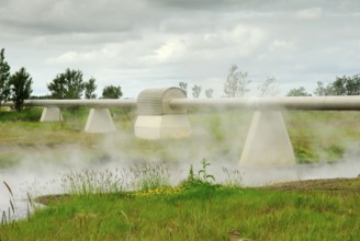 Hot water pipeline, Geothermal energy, Geothermal energy, Iceland, Europe