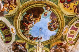 Ceiling fresco by Louis Dorigny, Spring, Love, Fame, Wealth, Opulence, Sala di Flora, 17th century