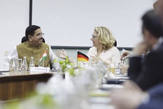 Svenja Schulze (SPD), Federal Minister for Economic Cooperation and Development meets Pralhad