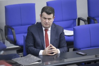 Hubertus Heil (SPD), Federal Minister of Labour and Social Affairs, during a session of the German