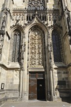 Entrance to St Lambert's Church, Münster, Münsterland, North Rhine-Westphalia, Germany, Europe