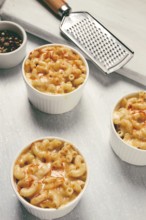 Mac and cheese, American dish, top view, no people