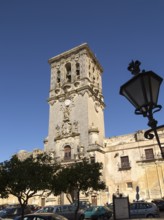 Tower of church Santa Maria de la Asuncion, Plaza del Cabildo, Arcos de la Frontera, Cadiz