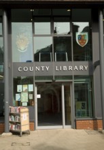 County library building, Halesworth, Suffolk, England, United Kingdom, Europe