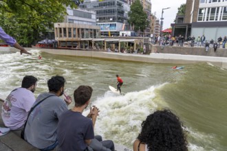 Surfing facility in the city centre of Rotterdam, Rif010, supposedly the world's first wave