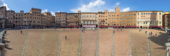 Piazza del Campo, panorama, architecture, old town, historical, Siena, Tuscany, Italy, Europe