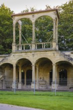 Lusthausruine Stuttgart in the middle palace garden, palace park, staircase of the former