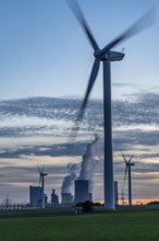 Lignite-fired power plant, RWE Power AG Niederaußem power plant, wind power plants, 2 units were