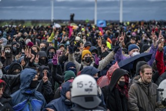 Violent clashes between thousands of demonstrators and the police, after a demonstration against