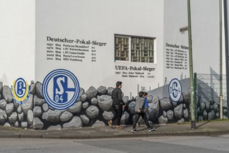 The Schalke Mile, Mile of Tradition, Kurt-Schumacher-Strasse in Gelsenkirchen-Schalke, side street,