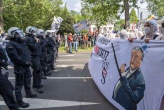 Police operation at a demonstration against the planned assembly law in North Rhine-Westphalia, in