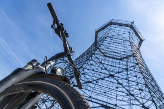 Cycling in the Ruhr area, at the Zollverein Coal Mine Industrial Complex World Heritage Site,