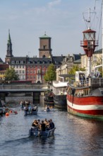 Frederiksholms Canal, former lightship Fyrskib No. XI, today catering, event location, Copenhagen,