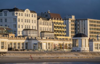 Skyline of the North Sea island of Borkum, East Frisia, Lower Saxony, Germany, Europe