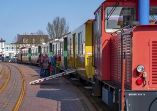 Borkumer Kleinbahn, island railway, connects the ferry harbour with the island railway station,