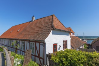 Lundeborg, small harbour town on East Fyn, backsite of the historical sight Lundeborg Pakhus,