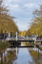 Bridges over the main canal, Papenburg, Emsland, Lower Saxony, Germany, Europe