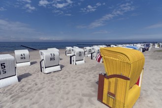 Beach chairs on the beach of Kühlungsborn, Mecklenburg-Vorpommern, Germany, Europe