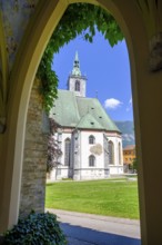 Parish church Maria Himmelfahrt, Stadtpark, Schwaz, Inntal, Tyrol, Austria, Europe