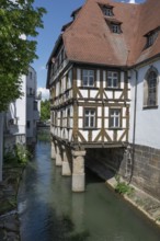 Historic St Catherine's Hospital on the Wiesent, built in 1611, Forchheim, Upper Franconia,