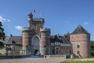 Kasteel van Gaasbeek entrance, originally 13th century medieval fortified castle but renovated in