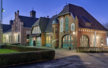 Zollern colliery horse stable illuminated Dortmund Germany